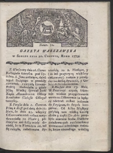 Gazeta Warszawska. R. 1779 Nr 51