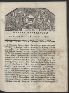 Gazeta Warszawska. R. 1779 Nr 56