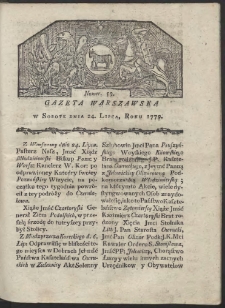 Gazeta Warszawska. R. 1779 Nr 59