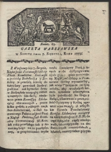 Gazeta Warszawska. R. 1779 Nr 63
