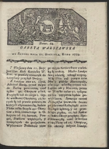 Gazeta Warszawska. R. 1779 Nr 64
