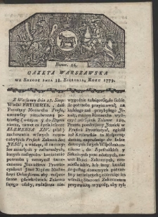 Gazeta Warszawska. R. 1779 Nr 66