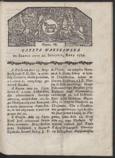 Gazeta Warszawska. R. 1779 Nr 68