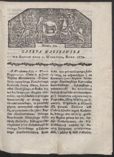 Gazeta Warszawska. R. 1779 Nr 70