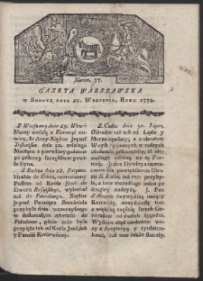 Gazeta Warszawska. R. 1779 Nr 77
