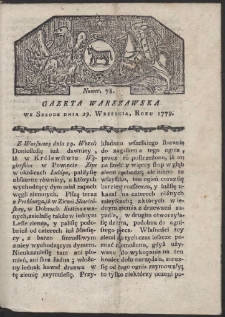 Gazeta Warszawska. R. 1779 Nr 78