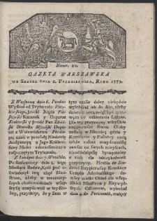 Gazeta Warszawska. R. 1779 Nr 80