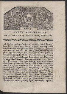Gazeta Warszawska. R. 1779 Nr 82