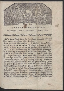 Gazeta Warszawska. R. 1779 Nr 89
