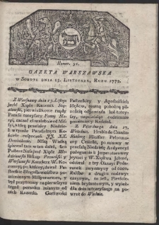 Gazeta Warszawska. R. 1779 Nr 91