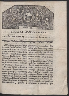 Gazeta Warszawska. R. 1779 Nr 92