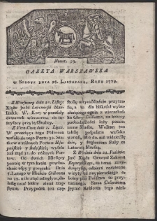 Gazeta Warszawska. R. 1779 Nr 93