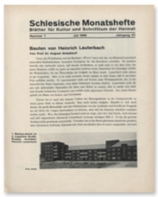 Schlesische Monatshefte : Blätter für Kultur und Schrifttum der Heimat. Jahrgang VII, Juli 1930, Nummer 7