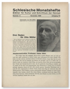 Schlesische Monatshefte : Blätter für Kultur und Schrifttum der Heimat. Jahrgang VII, November 1930, Nummer 11