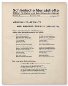 Schlesische Monatshefte : Blätter für Kultur und Schrifttum der Heimat. Jahrgang VII, Dezember 1930, Nummer 12