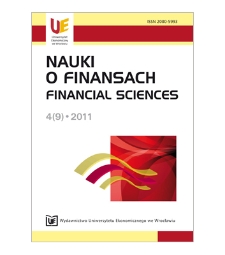 Spis treści [Nauki o Finansach = Financial Sciences, 2011, Nr 4 (9)]