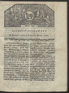 Gazeta Warszawska. R. 1780 Nr 10