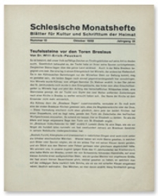 Schlesische Monatshefte : Blätter für Kultur und Schrifttum der Heimat. Jahrgang IX, Oktober 1932, Nummer 10