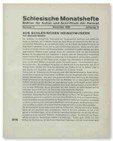Schlesische Monatshefte : Blätter für Kultur und Schrifttum der Heimat. Jahrgang IX, November 1932, Nummer 11
