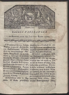 Gazeta Warszawska. R. 1780 Nr 15