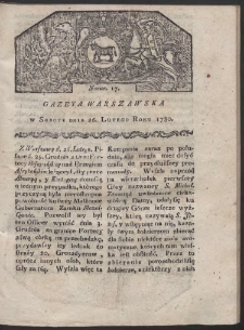 Gazeta Warszawska. R. 1780 Nr 17