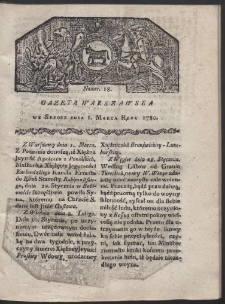 Gazeta Warszawska. R. 1780 Nr 18
