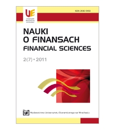 Spis treści [Nauki o Finansach = Financial Sciences, 2011, Nr 2 (7)]