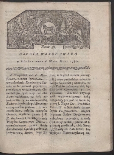 Gazeta Warszawska. R. 1780 Nr 37