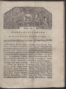 Gazeta Warszawska. R. 1780 Nr 38