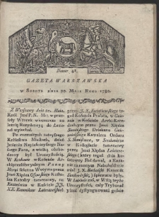 Gazeta Warszawska. R. 1780 Nr 41