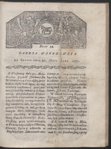 Gazeta Warszawska. R. 1780 Nr 44