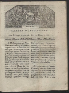Gazeta Warszawska. R. 1780 Nr 60