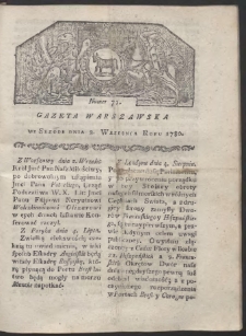 Gazeta Warszawska. R. 1780 Nr 71