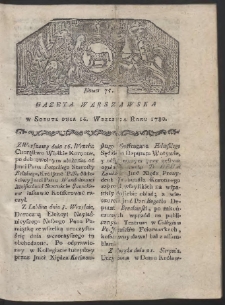 Gazeta Warszawska. R. 1780 Nr 75