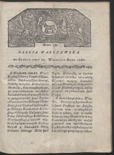 Gazeta Warszawska. R. 1780 Nr 78