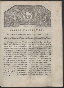 Gazeta Warszawska. R. 1780 Nr 79