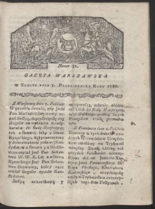 Gazeta Warszawska. R. 1780 Nr 81