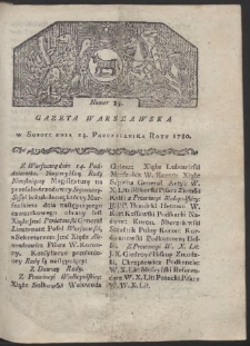 Gazeta Warszawska. R. 1780 Nr 83
