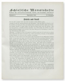 Schlesische Monatshefte : Blätter für Nationalsozialistische Kultur des Deutschen Südostens. 10. Jahrgang, September 1933, Nummer 9