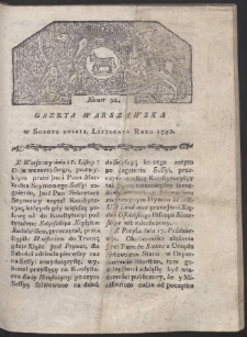 Gazeta Warszawska. R. 1780 Nr 91