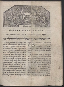 Gazeta Warszawska. R. 1780 Nr 92