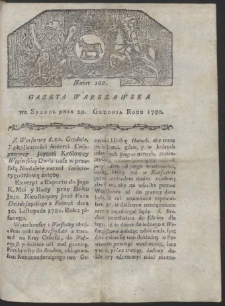 Gazeta Warszawska. R. 1780 Nr 102