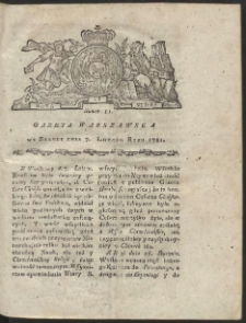 Gazeta Warszawska. R.1781 Nr 11