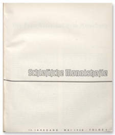 Schlesische Monatshefte. 15. Jahrgang, Mai 1938, Folge 5