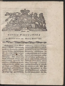 Gazeta Warszawska. R.1781 Nr 20