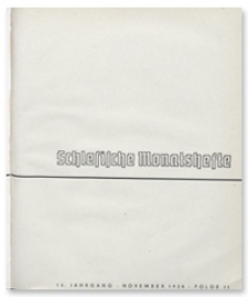 Schlesische Monatshefte. 15. Jahrgang, November 1938, Folge 11
