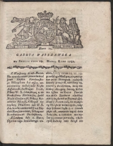 Gazeta Warszawska. R.1781 Nr 25