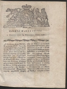 Gazeta Warszawska. R.1781 Nr 30
