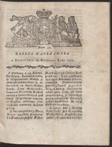 Gazeta Warszawska. R.1781 Nr 34