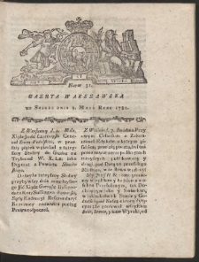 Gazeta Warszawska. R.1781 Nr 35